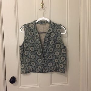 Vintage button crop top